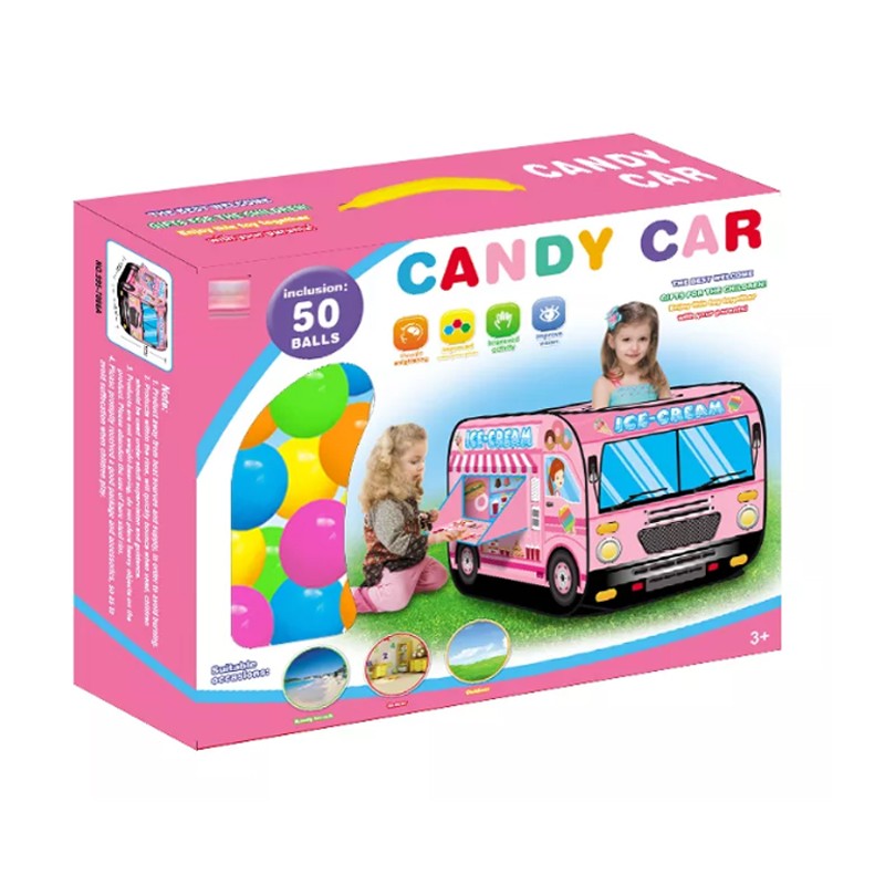 Candy Car Tent With 50 Balls 995-7066A