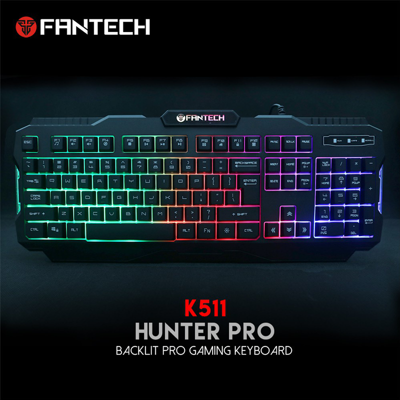 FANTECH Gaming Keyboard Blacklight Hunter Pro K511