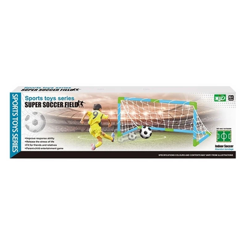 Kids Football Goal Field 88cm – Indoor & Outdoor Soccer Set with Net, Ball & Pump for Active Family Fun and Skill Development for Kids Aged 1 years & above.