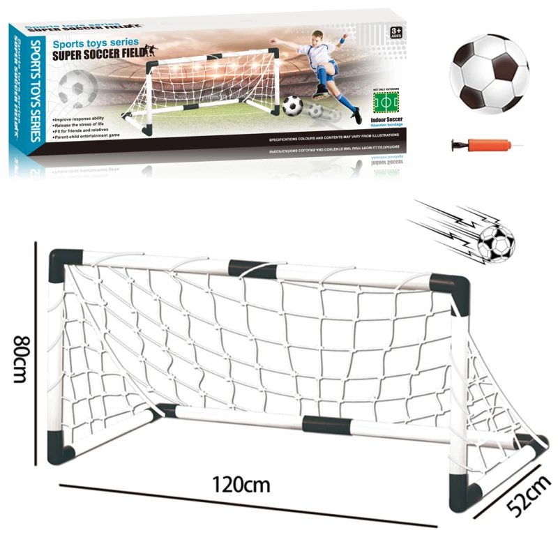 Kids Football Goal Field 120cm – Indoor & Outdoor Soccer Set with Net, Ball & Pump for Active Family Fun and Skill Development for Kids Aged 3+
