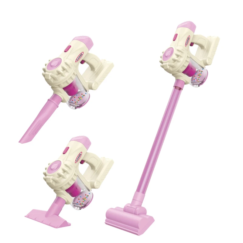 Kids Cleaning Playset - 3-in-1 Simulation Vacuum Cleaner Toy with Realistic Functions - For Ages 3+