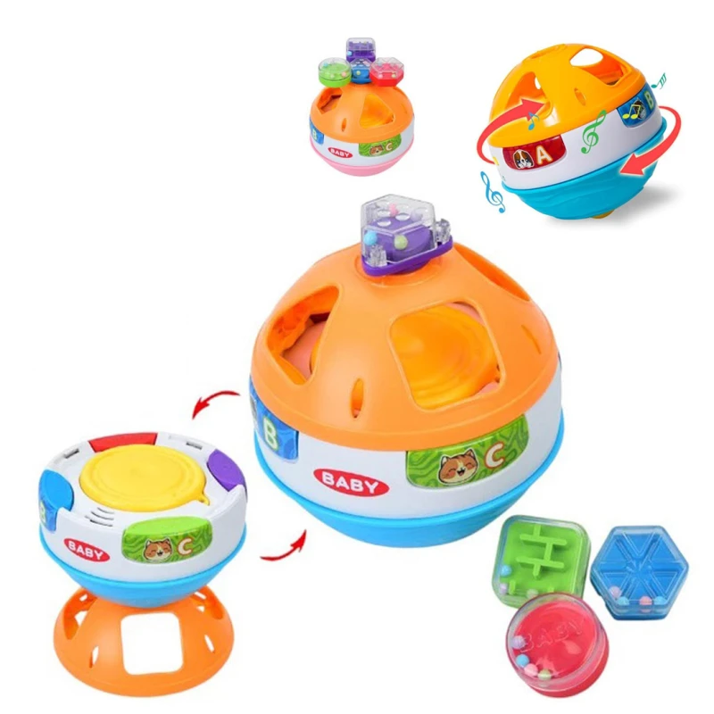 abeien -4 In 1 Baby Puzzle Crawling Ball Toys 8-24 Months, Montessori Sensory Shape Sorter Toy , Early Learning