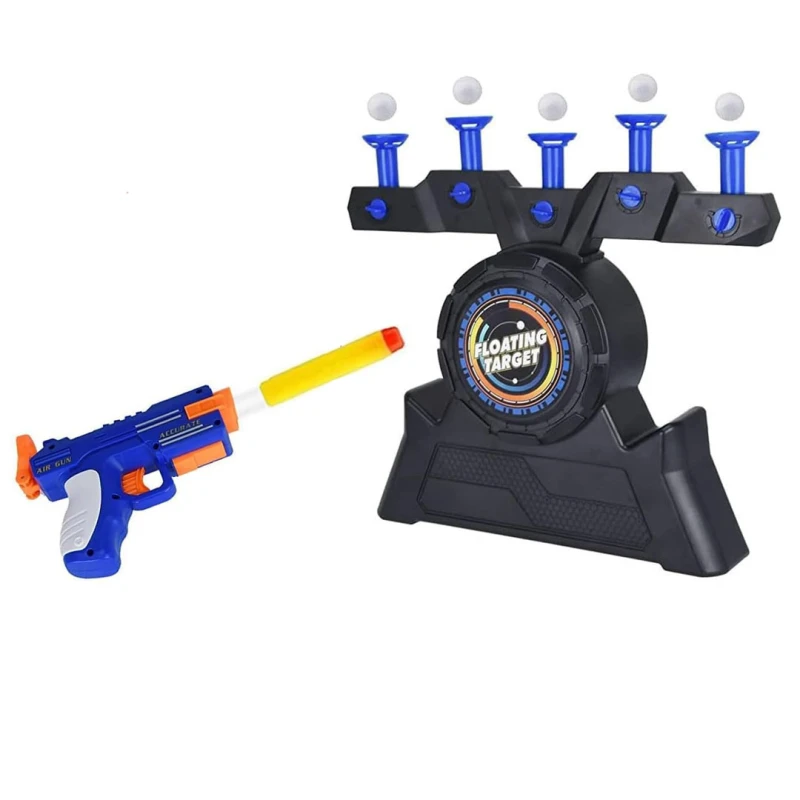 Floating Target Shooting Game with 1 Foam Blaster gun, 10 foam Bullets, and 10 Styrofoam Balls