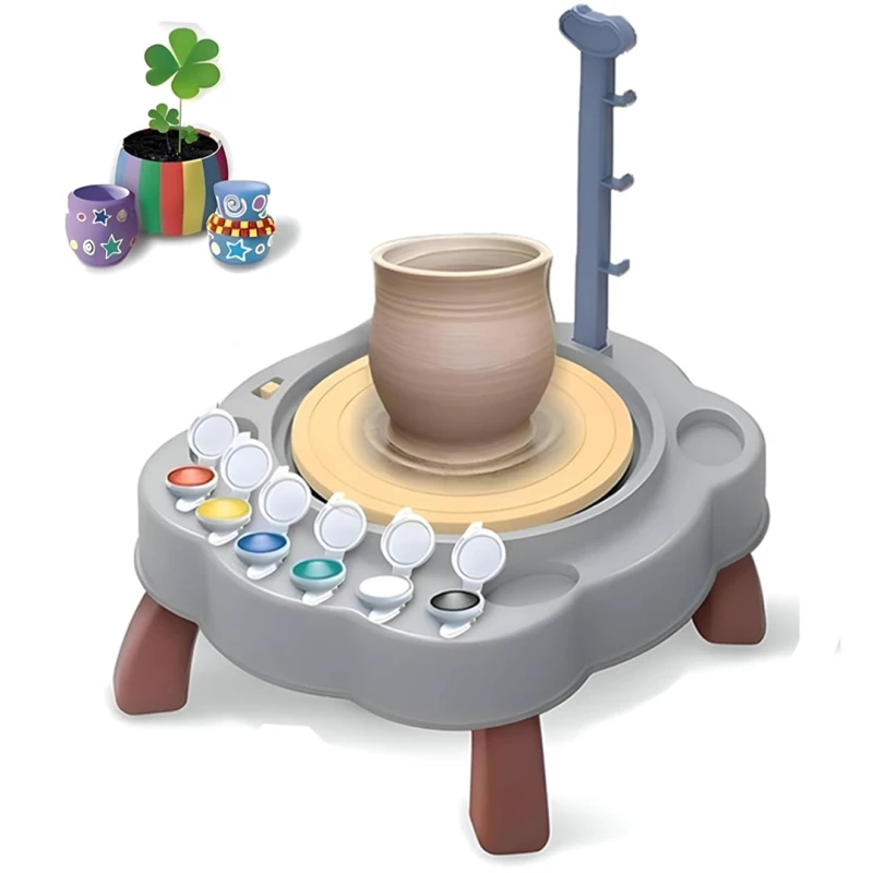 Ceramic Arts Machine - Kids Pottery Wheel Set with Electric Clay Maker, Complete with Tools and Clay for Creative Fun, Ideal for Ages 3+