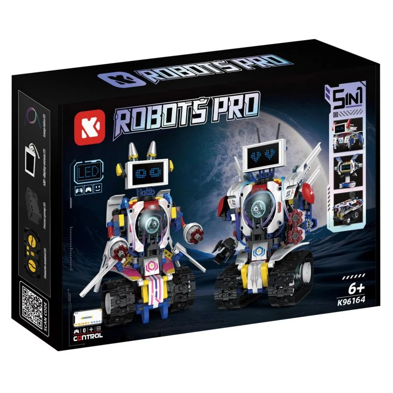 5 in 1  Robots Remote Control & App Control With Smart lcd Technic High Technology Engineering Model Vehicle Assembly Toy Set 603 Blocks With educational features –Ages 6+