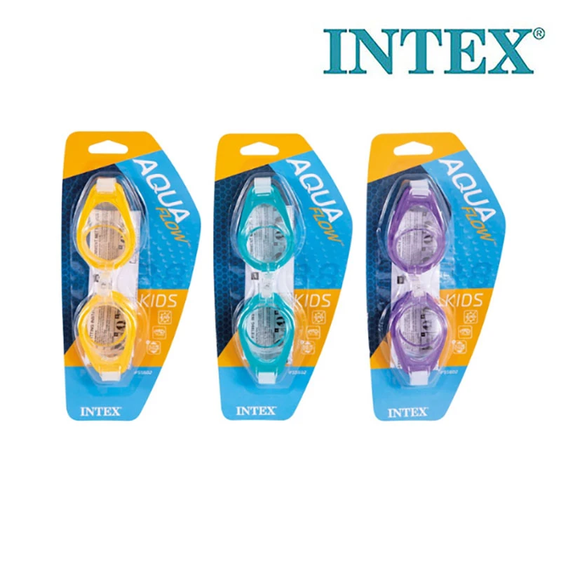 Intex Play Goggles for Kids – Assorted Colors UV Protection Swimming Goggle for Ages 3–8 Years