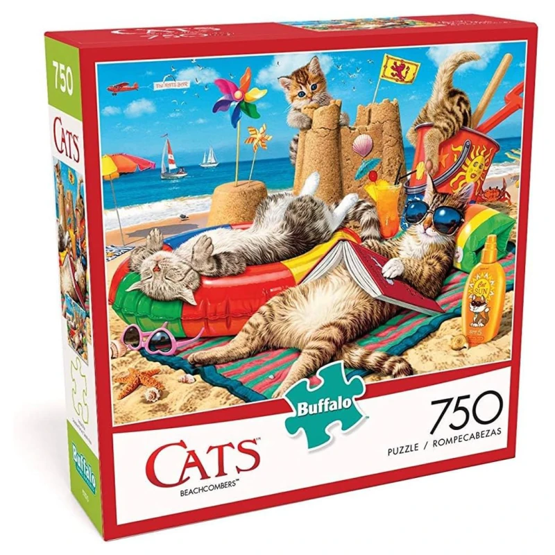 Buffalo For Games & Puzzle - Jigsaw Puzzle 750 Pcs Cats Beachcombers Printed Theme Size 61 x 46 cm (97070)