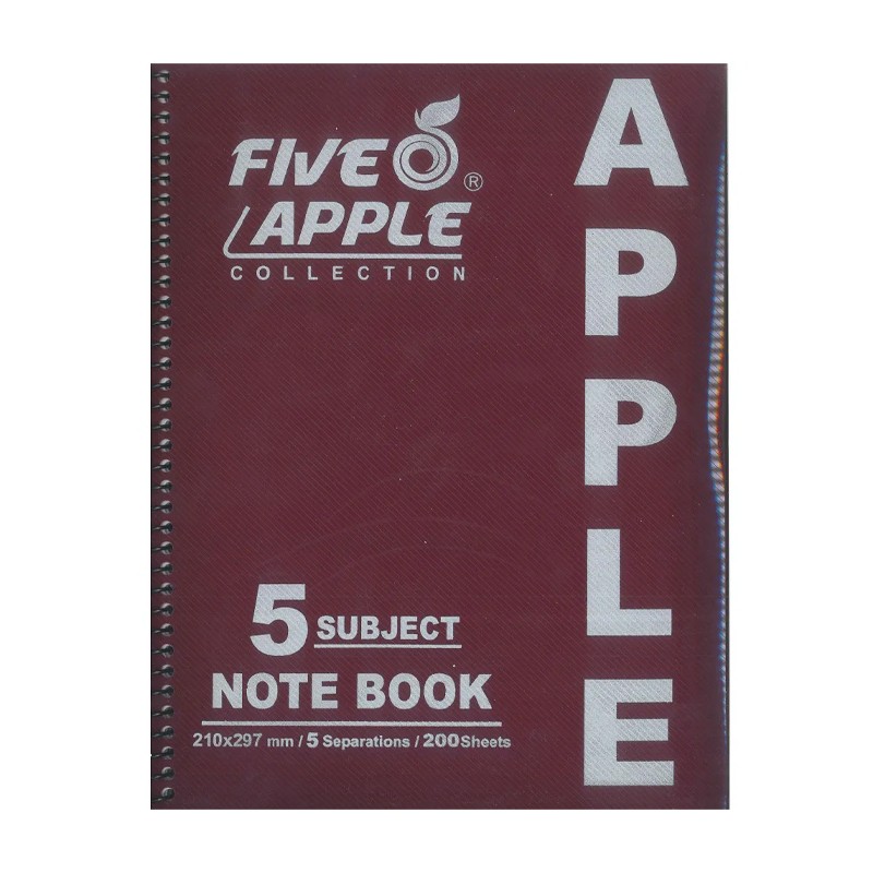 دفتر ملاحظات سلك غلاف بلاستيكي كبير 5 موضوع 21 × 29.7 سم 200 ورقة