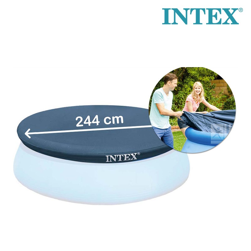 غطاء بركة سباحة دائري من إنتيكس 2.21 م يصلح بركة سباحة بإطار قابل للنفخ 2.44 م (28020)