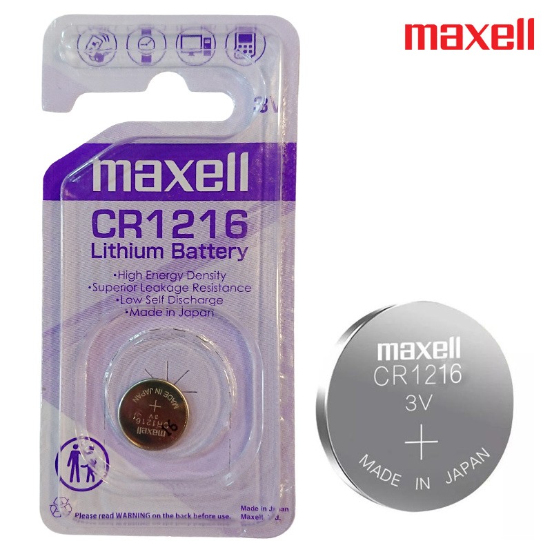 Maxell  Battery 3V Lithium Coin Cell (CR1216)