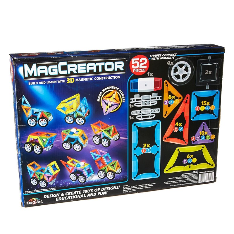 Magcreator 3D Magnetic Vehicle Building Blocks 52 Pcs (35901)