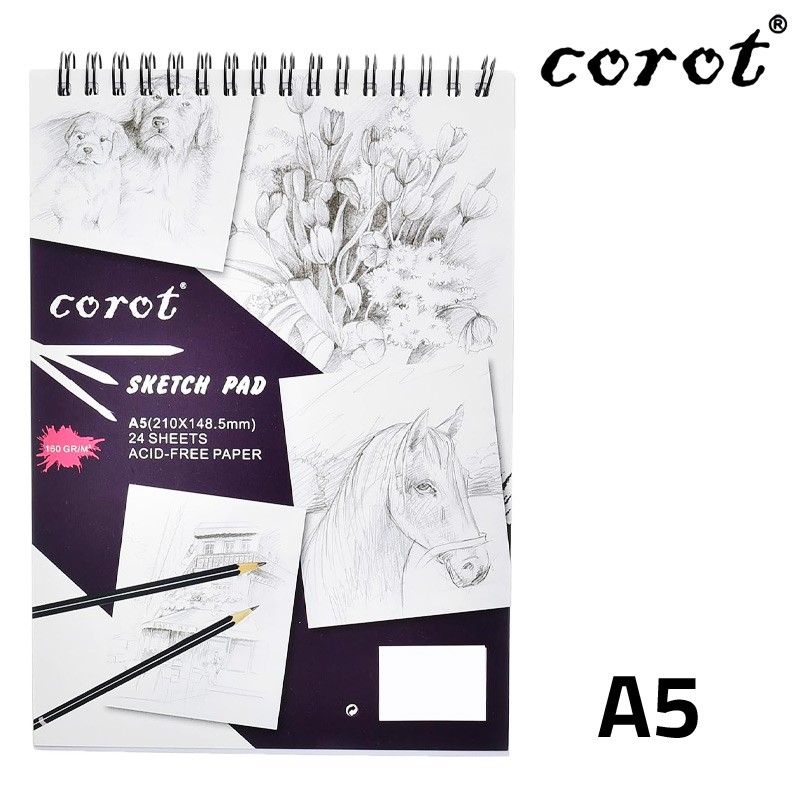 Corot Spiral Sketch PAd A5 24 Sheets 160 gsm (KLSMB0007)