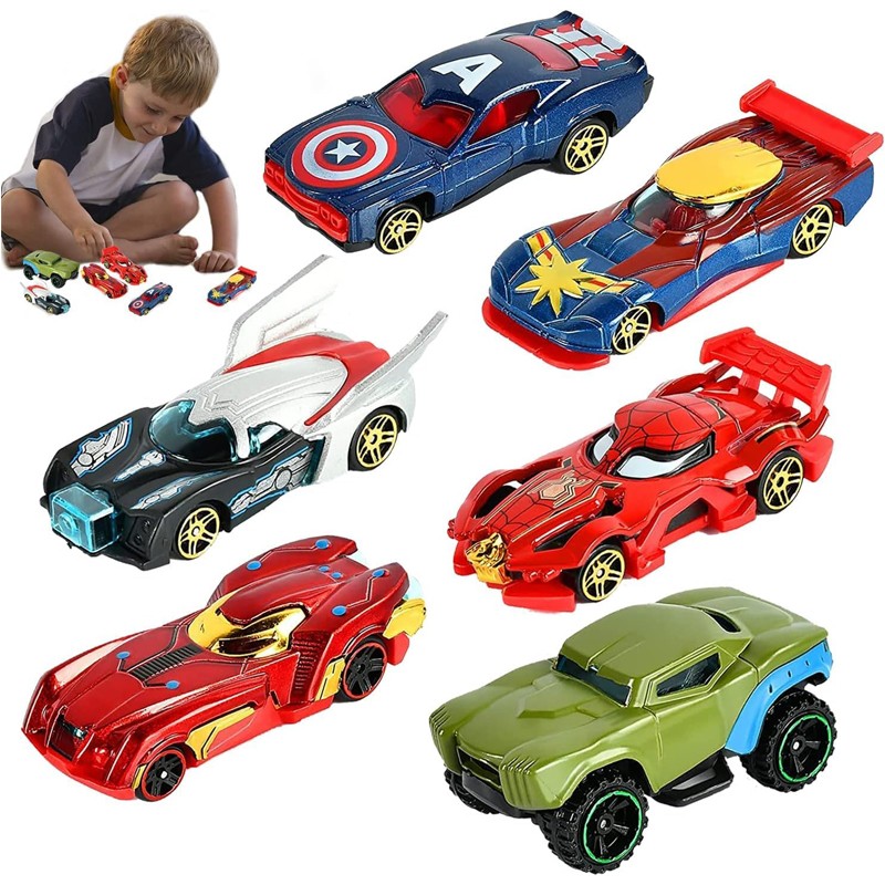 Avengers Alloy Car Metal 6 Cars (Y3302)