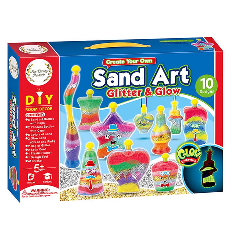 لعبة صنع زجاجات الرمل المتوهجه من الرمل المضيء (8929)