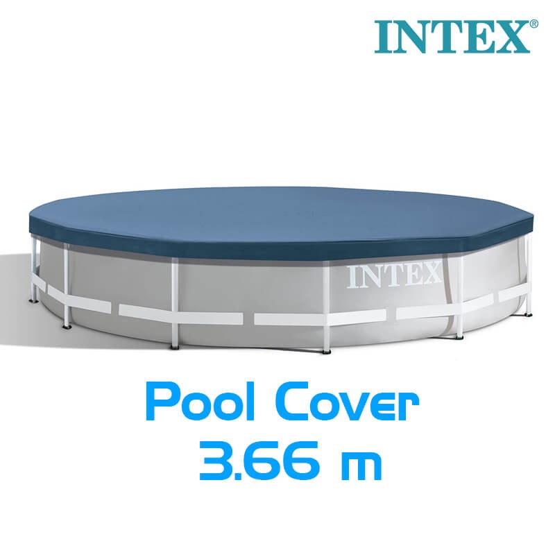 غطاء حوض سباحة مستدير 3.7 م لحمام سباحة دائري من إنتيكس لحمام سباحة بإطار 3.66 م (28031)