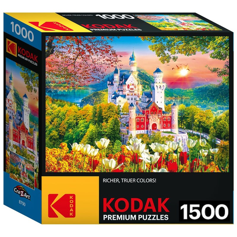 KODAK Premium Jigsaw Puzzles Famous Neuschwanstein Medieval Castle, Germany 1500 Pcs