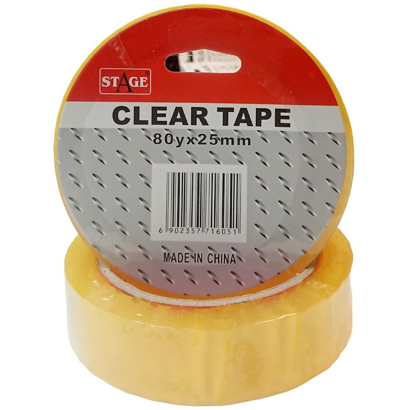 STAGE Clear Thin Tape 80y x 255 mm (73 cm x 2.5 cm)