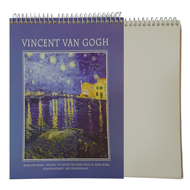 VINCENT VAN GOGH Spiral Sketch Pad 45 Sheets A5 Size 21 x 14.8 cm