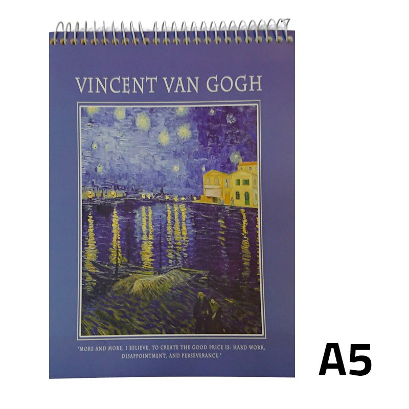 VINCENT VAN GOGH Spiral Sketch Pad 45 Sheets A5 Size 21 x 14.8 cm