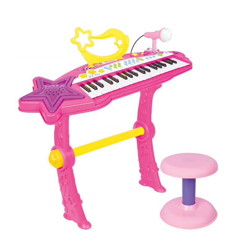 لوحة مفاتيح بيانو الكترونيه مع كرسي و قاعده و مايكروفون (MTK007)