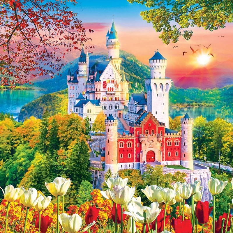 KODAK Premium Jigsaw Puzzles Famous Neuschwanstein Medieval Castle, Germany 1500 Pcs