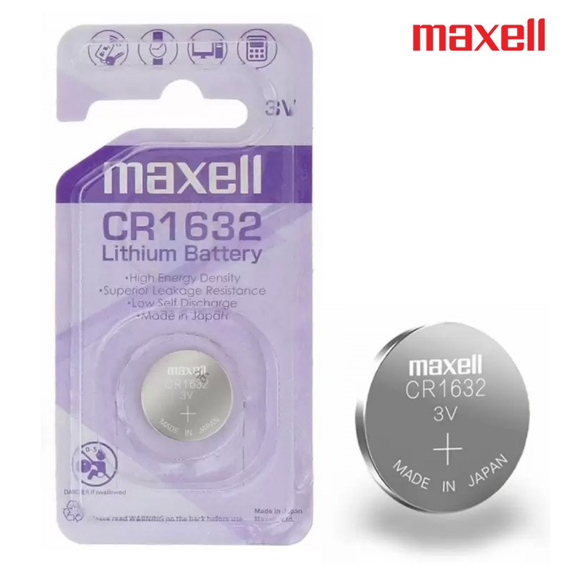 Maxell  Battery 3V Lithium Coin Cell (CR1632)