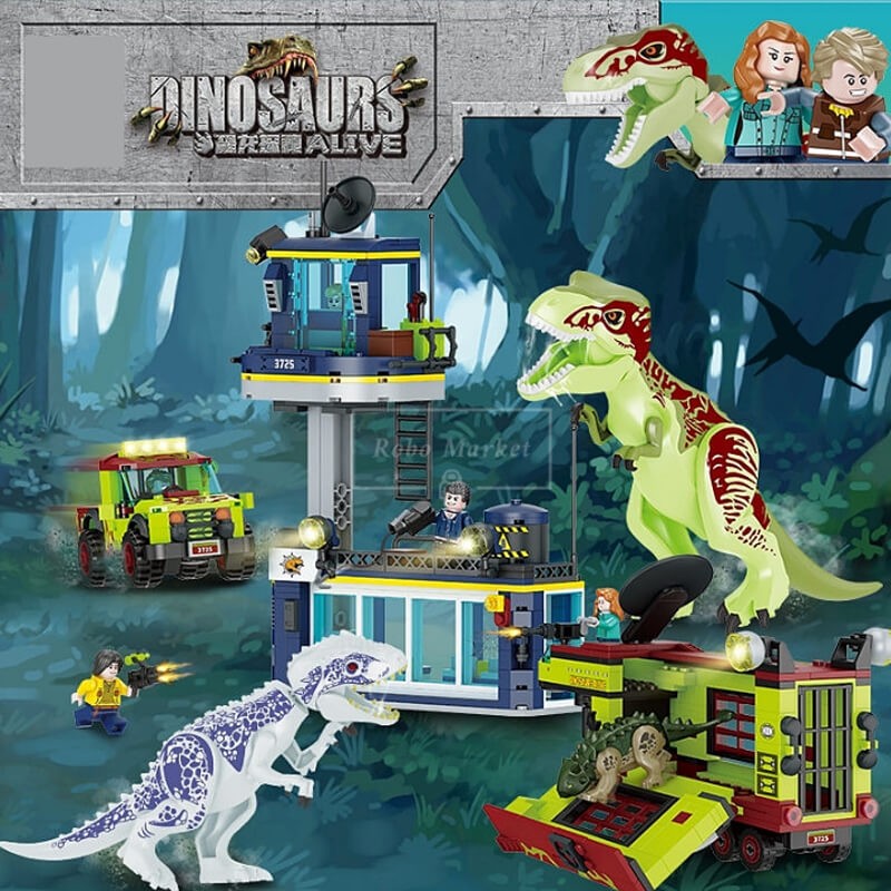لعبة بناء مدينة الديناصورات قطع صغيره 868 قطعه (FC3725)